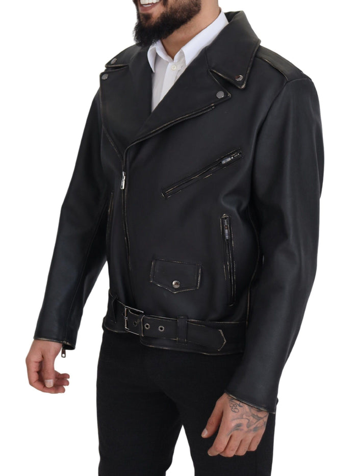 Dolce & Gabbana 100% Leather; Lining: 100% Viscose jacket in black
