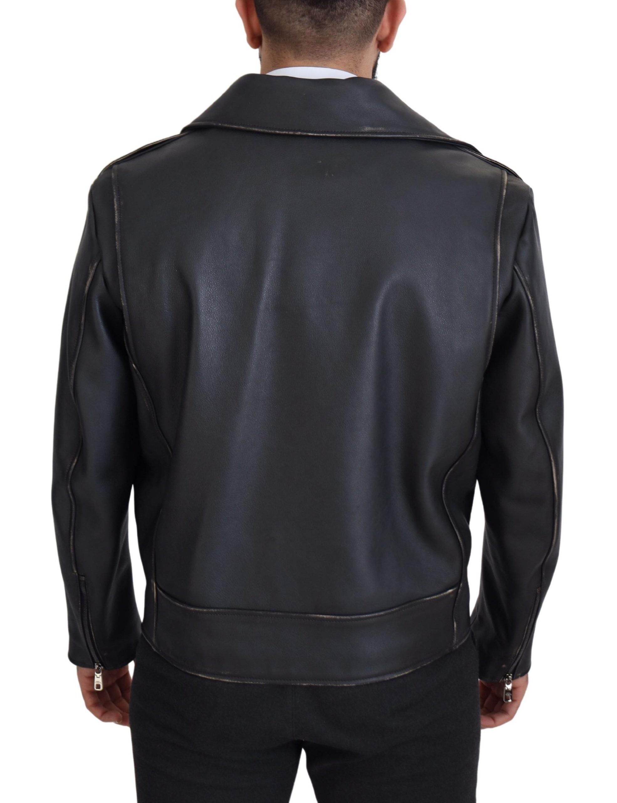 Dolce & Gabbana 100% Leather; Lining: 100% Viscose jacket in black — view 2