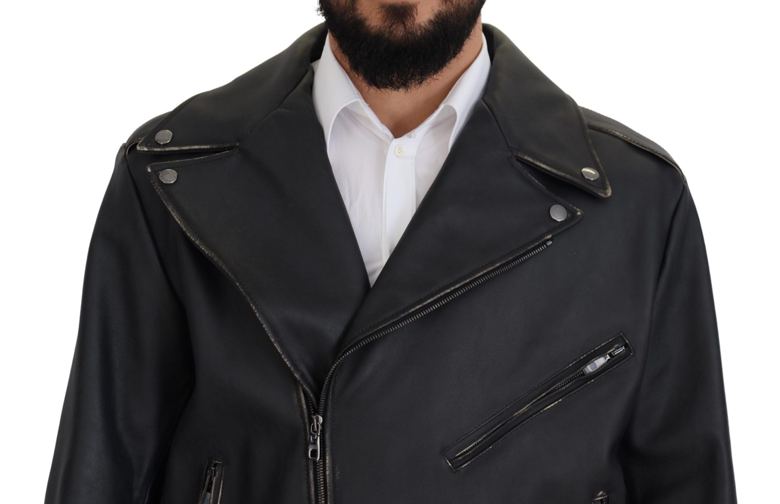 Dolce & Gabbana 100% Leather; Lining: 100% Viscose jacket in black — view 3