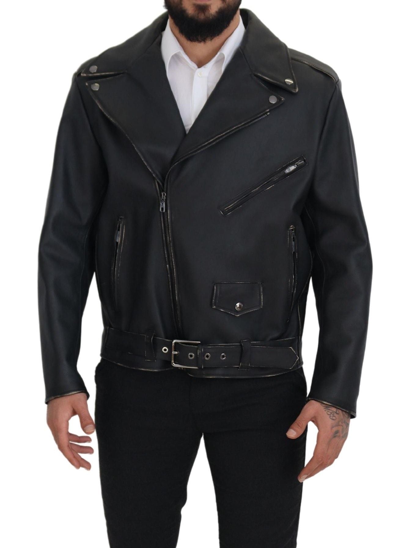 Dolce & Gabbana 100% Leather; Lining: 100% Viscose jacket in black — view 4