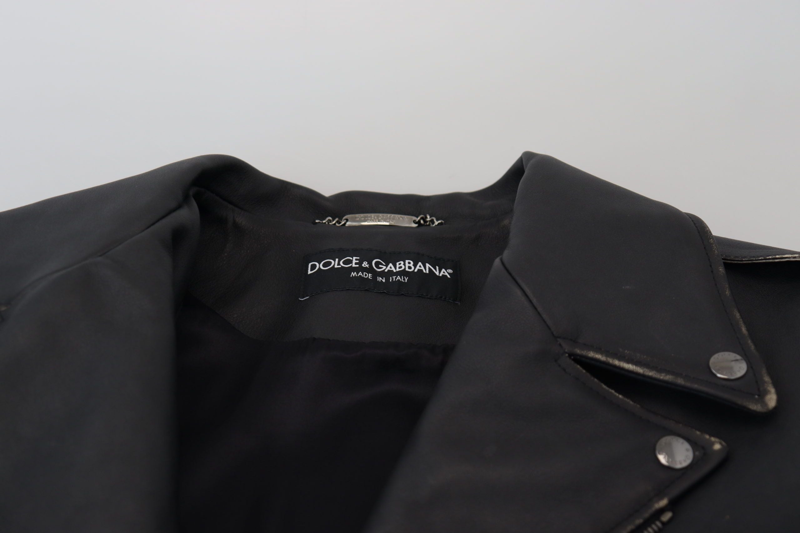 Dolce & Gabbana 100% Leather; Lining: 100% Viscose jacket in black — view 6