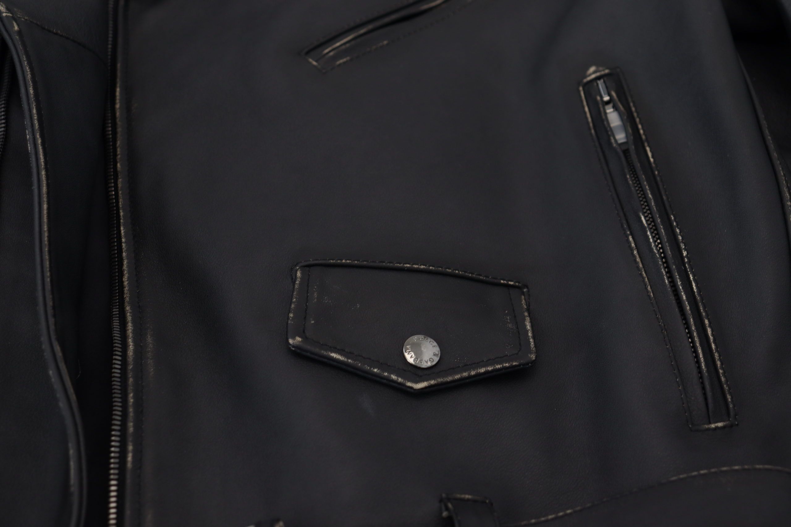 Dolce & Gabbana 100% Leather; Lining: 100% Viscose jacket in black — view 7