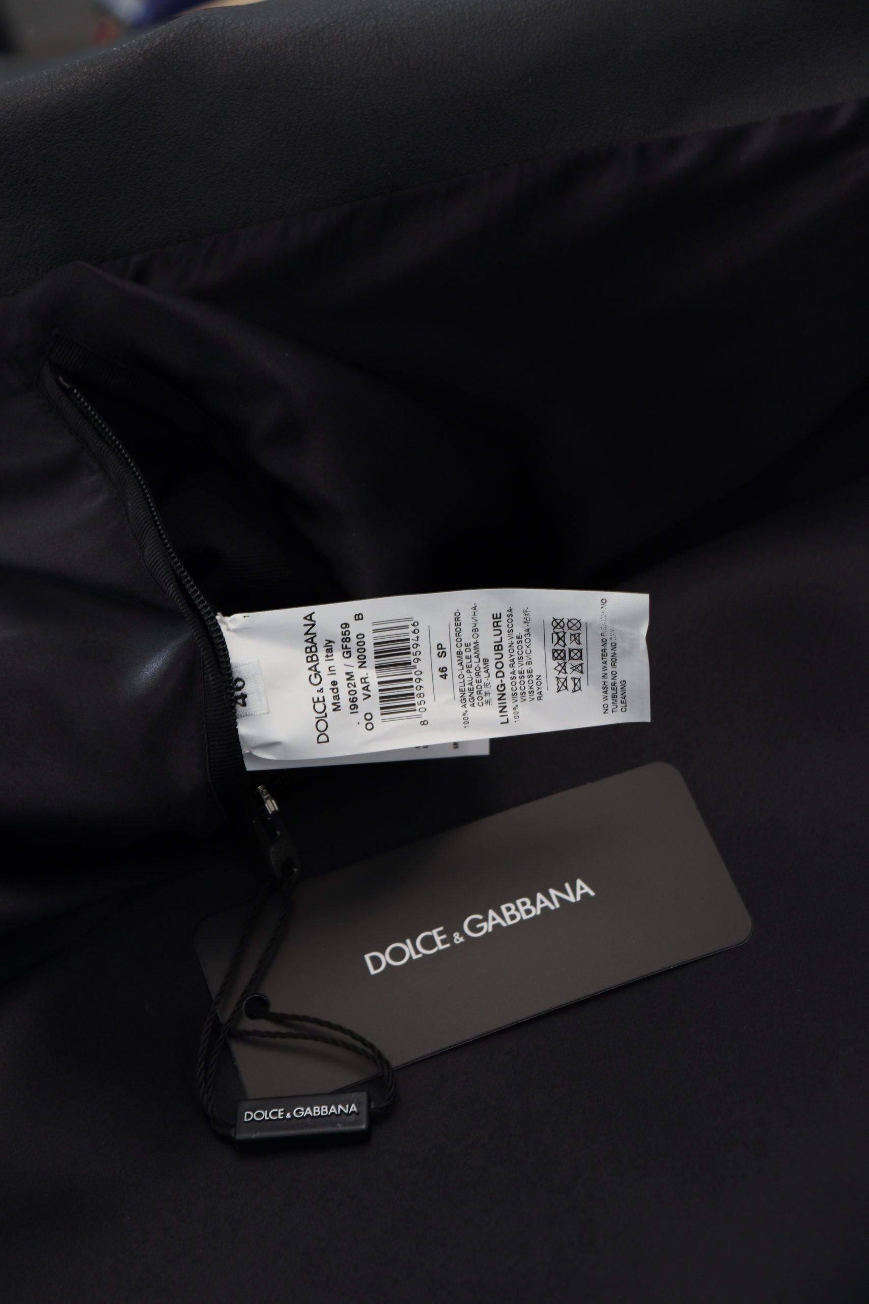 Dolce & Gabbana 100% Leather; Lining: 100% Viscose jacket in black — view 8