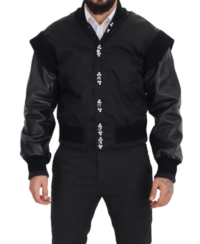 Dolce & Gabbana 90% Nylon bomber jacket in black — view 2