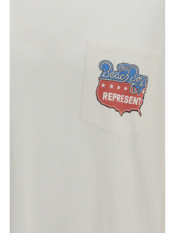 T-Shirt Beach Boys Americas Band Flat White Cotton T-shirts
