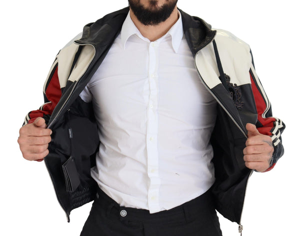 Dolce & Gabbana 100% Leather; Lining: 95% Nylon jacket in black