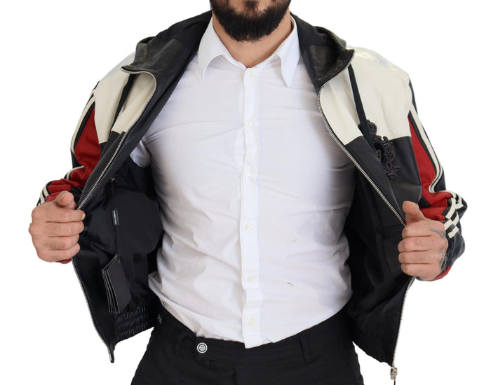 Dolce & Gabbana 100% Leather; Lining: 95% Nylon jacket in black
