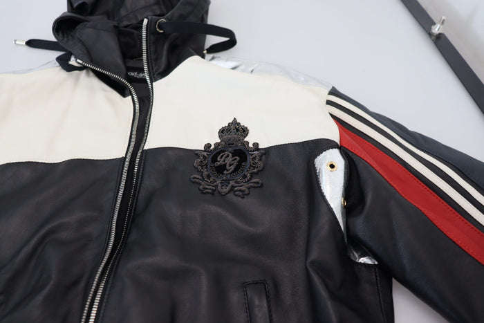 Dolce & Gabbana 100% Leather; Lining: 95% Nylon jacket in black — view 2