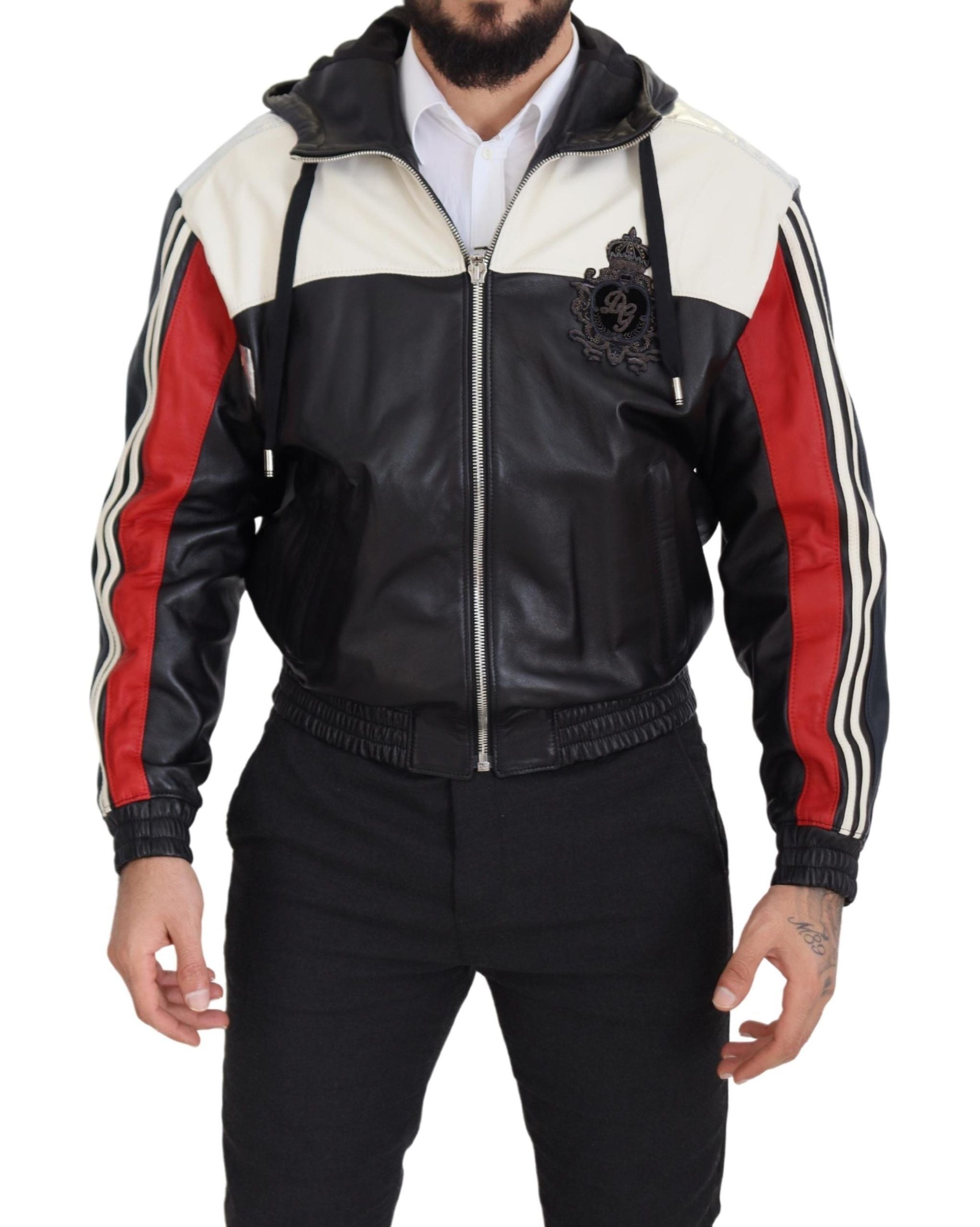 Dolce & Gabbana 100% Leather; Lining: 95% Nylon jacket in black — view 6