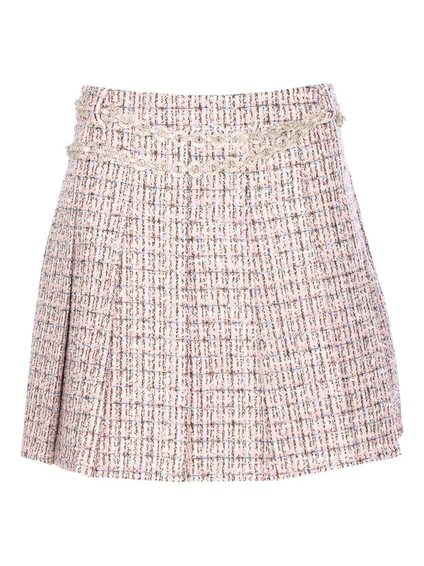Self-Portrait Polyester 91% skirt in pink