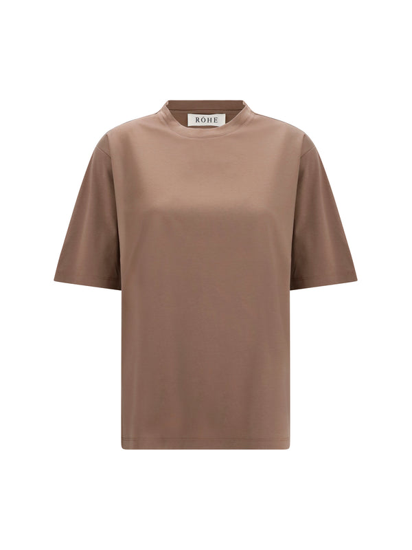 Rohe 64% Cotton; 30% Modal; 6% Silk t-shirt in taupe