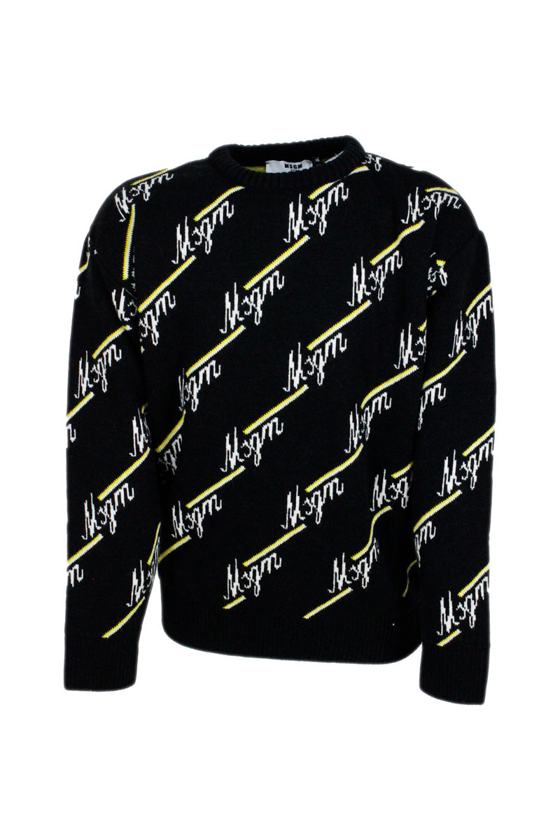 MSGM Sweaters Black 70ac 30wv