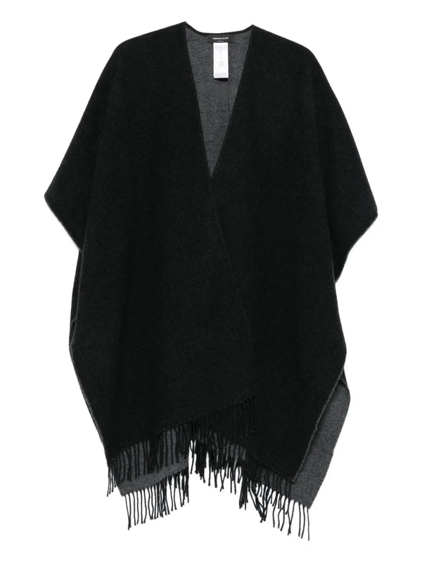 Fabiana Filippi Wool 90% shawl in black