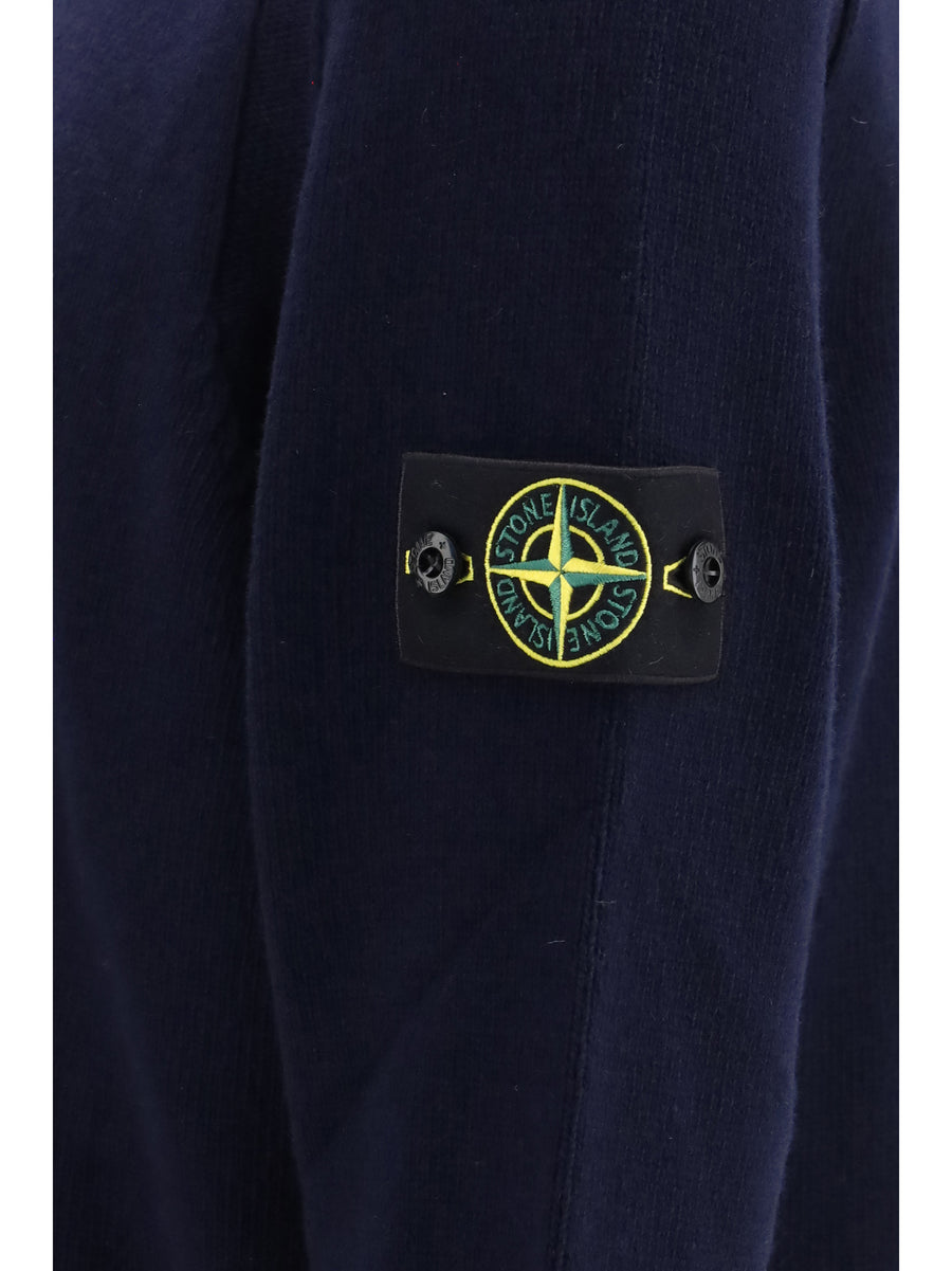 Crewneck Sweater Navy Blue Cotton