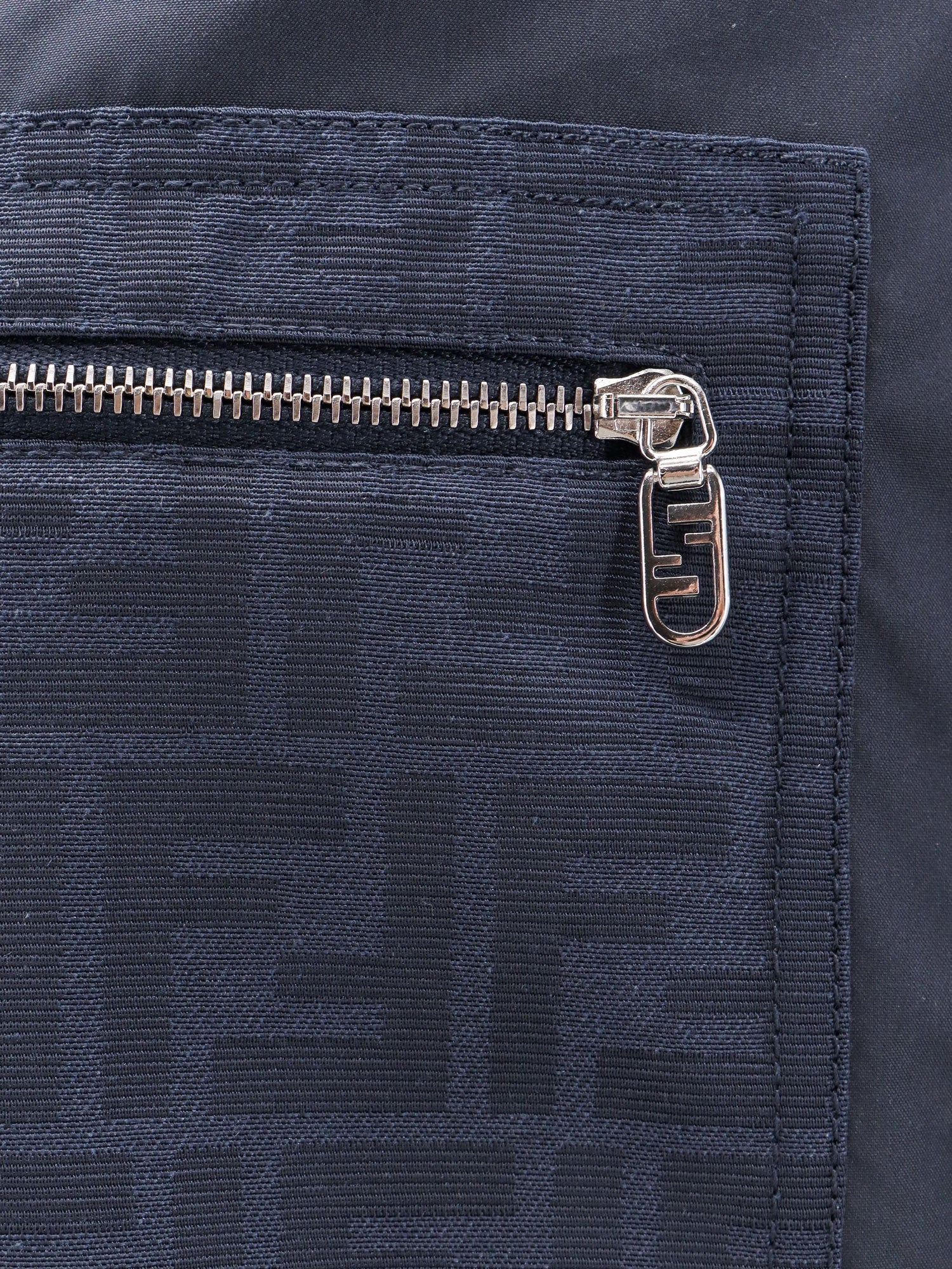 Fendi Shorts Blue Cotone Poliammide