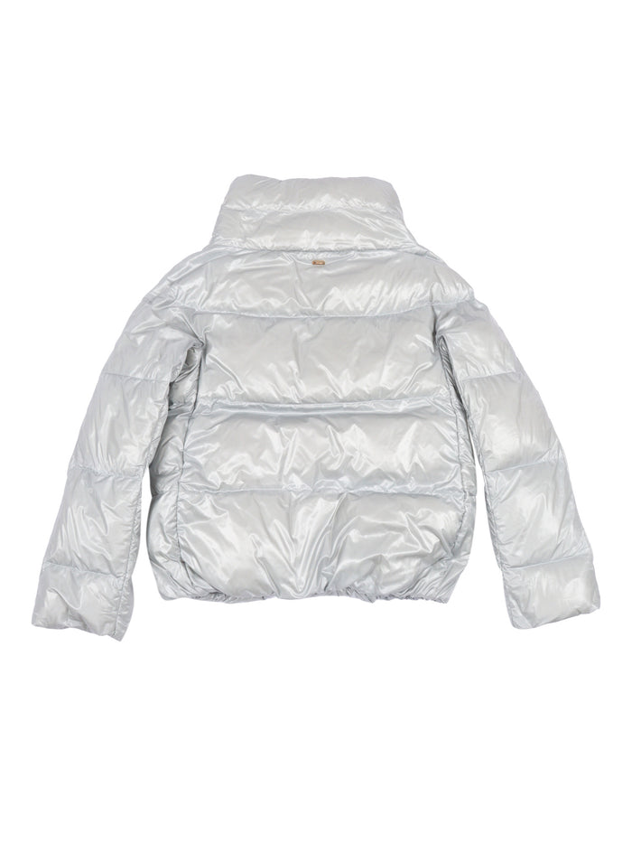 Girl Down Jacket Light Blue Short Puffer
