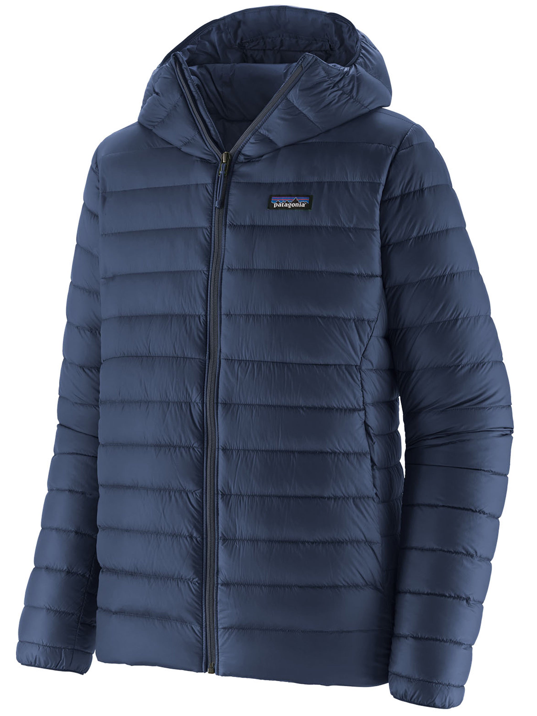 Down Sweater Hoody Blue Piumino