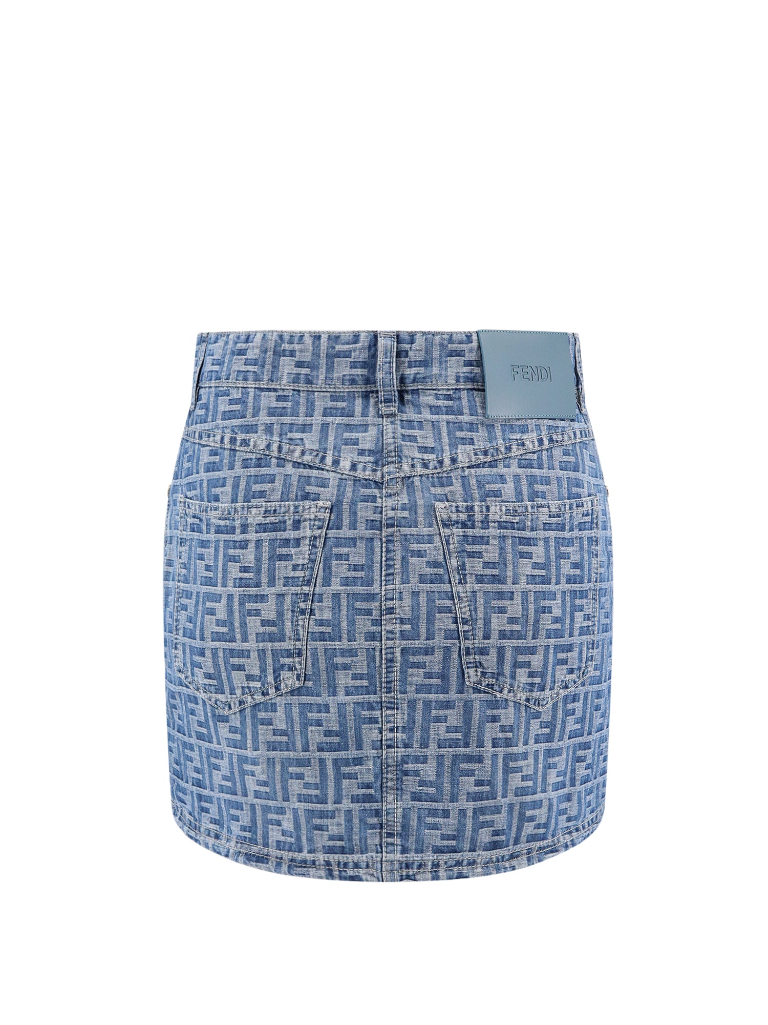 Fendi Skirts Blue Cotone Lino