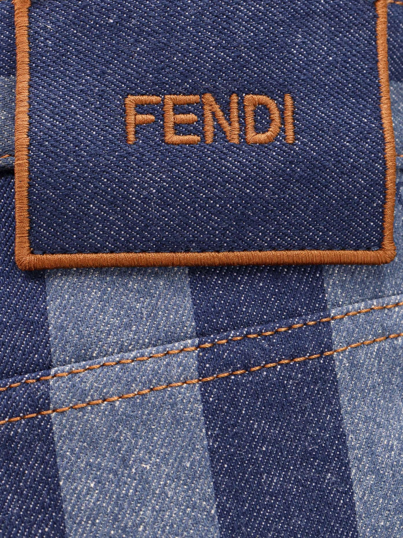 Fendi Jeans Blue 100 % Cotone
