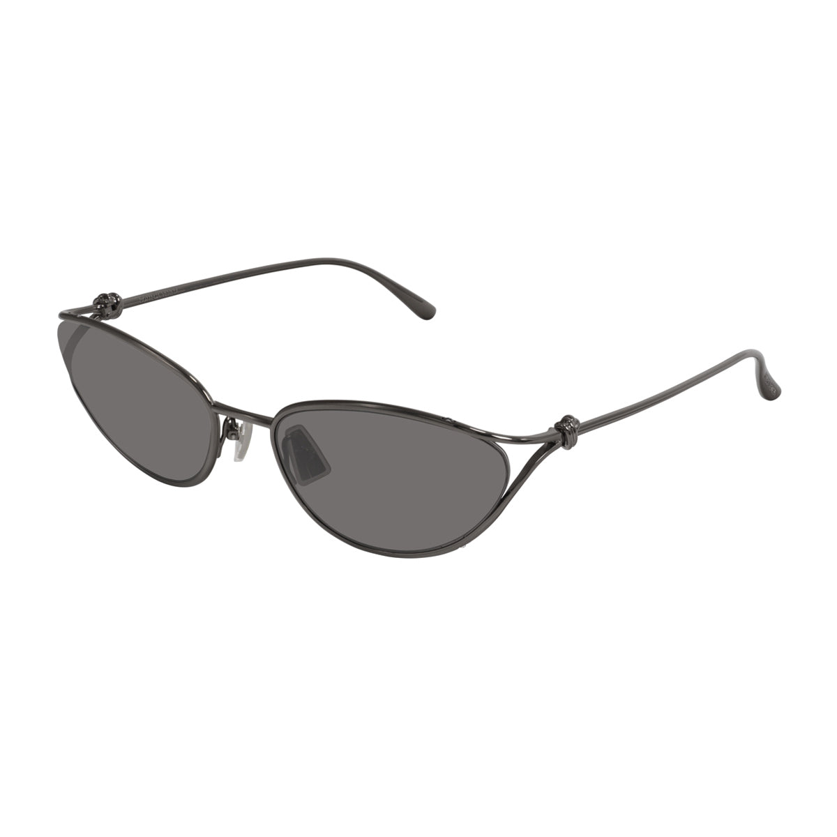 Bottega Veneta BV1330S Linea Knot 001 Ruthenium Grey Grigio Metal Occhiali Da Sole
