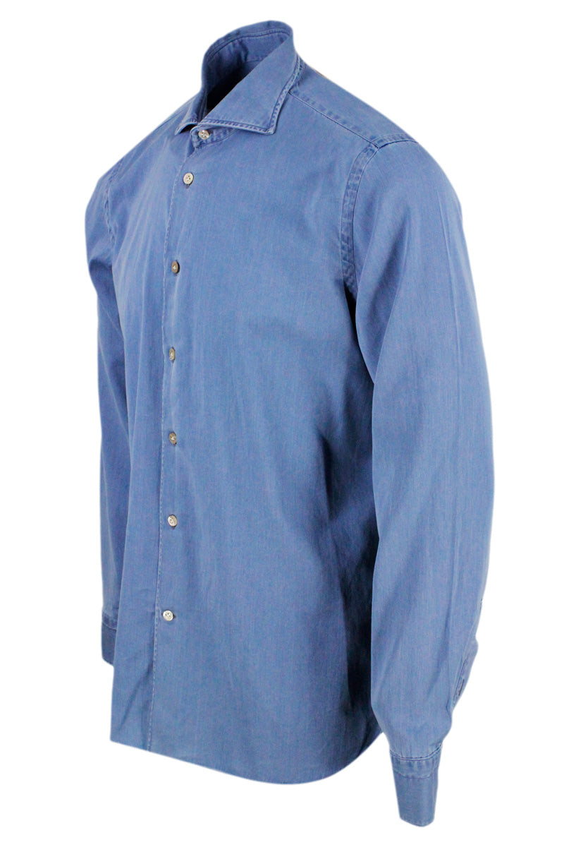 Borriello Shirts Denim 100co
