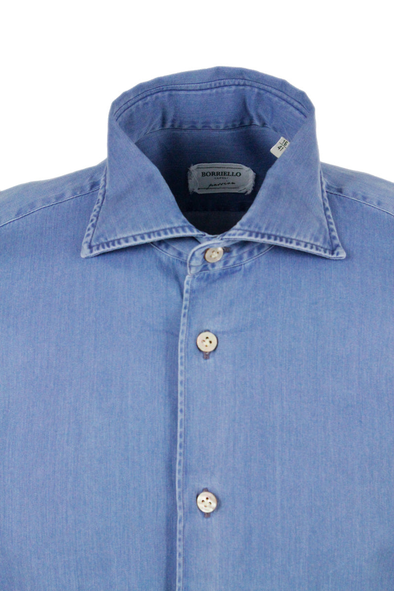 Borriello Shirts Denim 100co