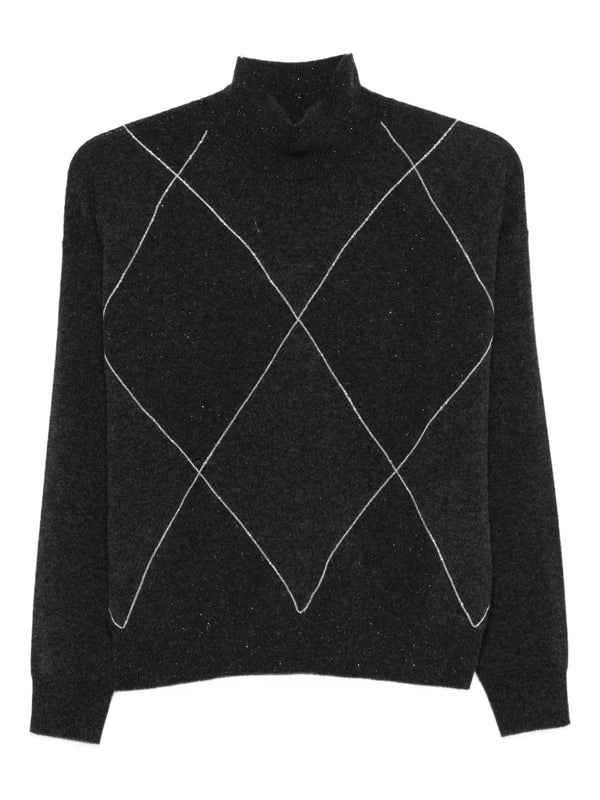 Peserico Virgin Wool 57% sweater in black