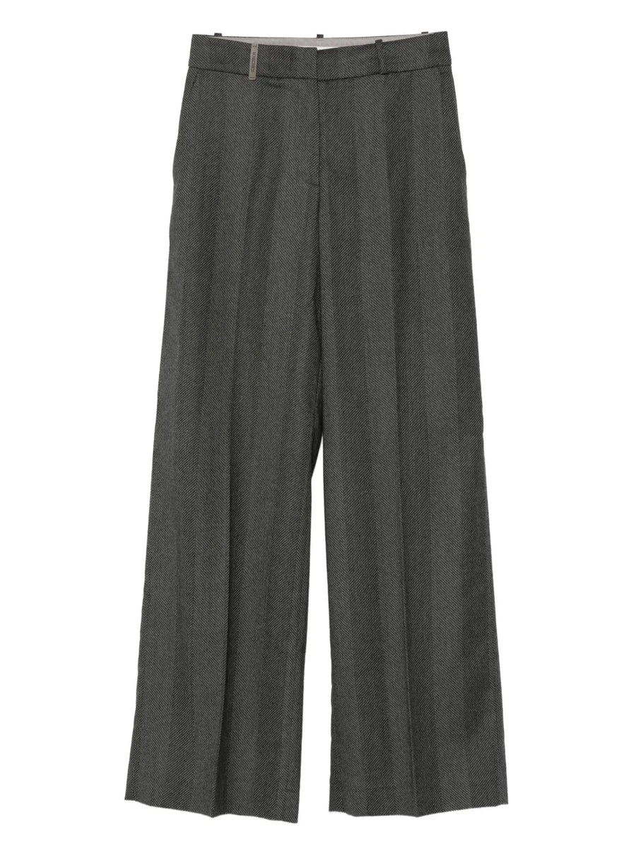 Peserico Outer: Virgin Wool 98% trousers in grey