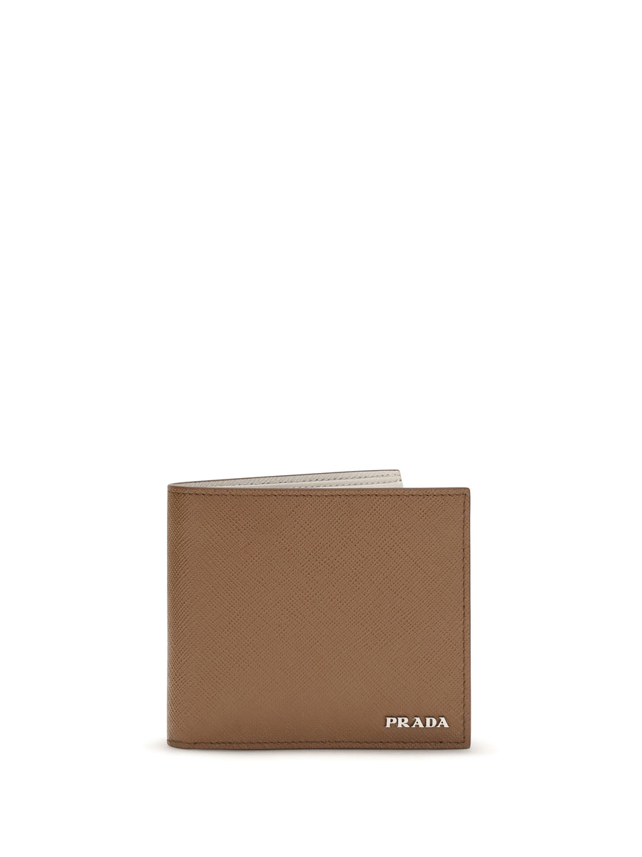 Prada 100% Calf Leather Bos Taurus wallet in brown