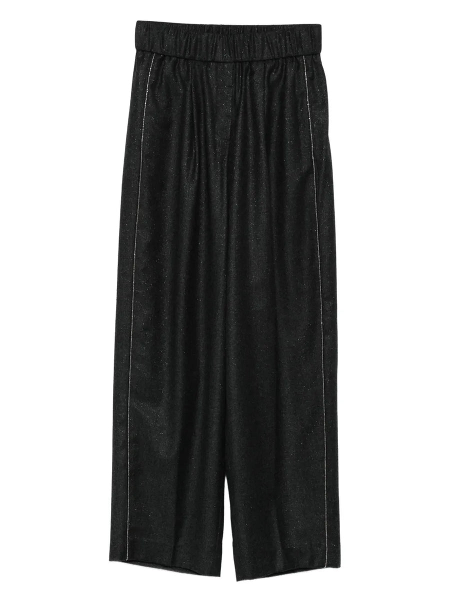 Peserico Virgin Wool 98% trousers in black