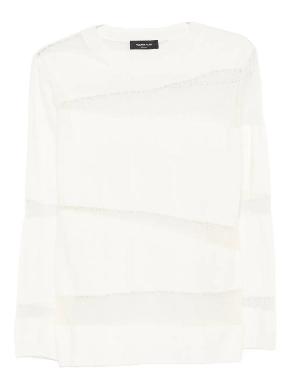 Fabiana Filippi Virgin Wool 75% sweater in off-white