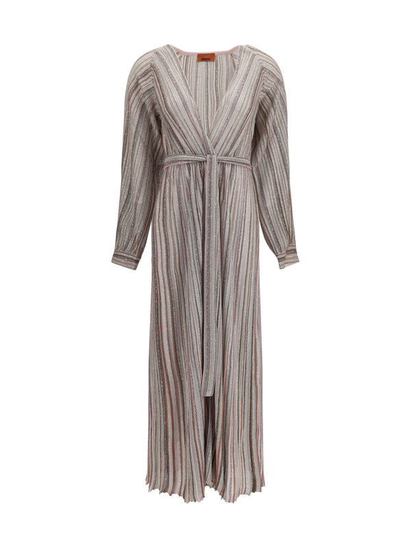 Missoni 60% Viscose; 22% Polyamide; 17% Metal Fibres; 1% Elastane dress in pink