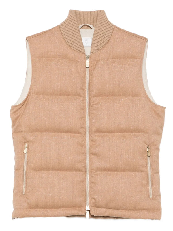 Eleventy Outer: Wool 98% vest in beige