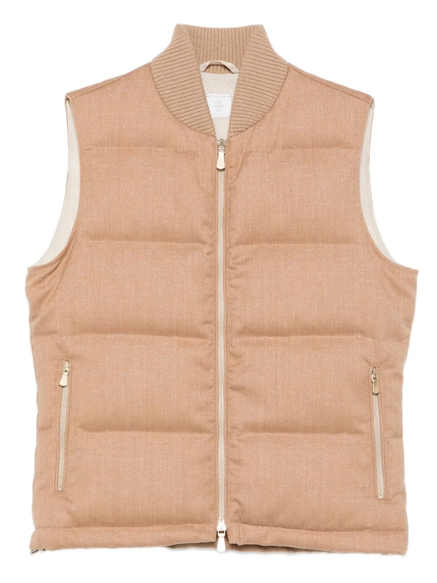 Eleventy Outer: Wool 98% vest in beige