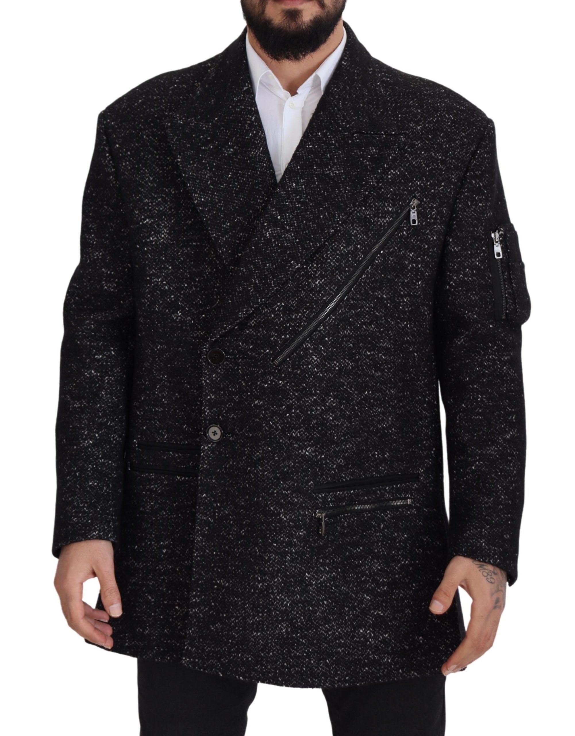 Dolce & Gabbana 60% Wool coat in black — view 2