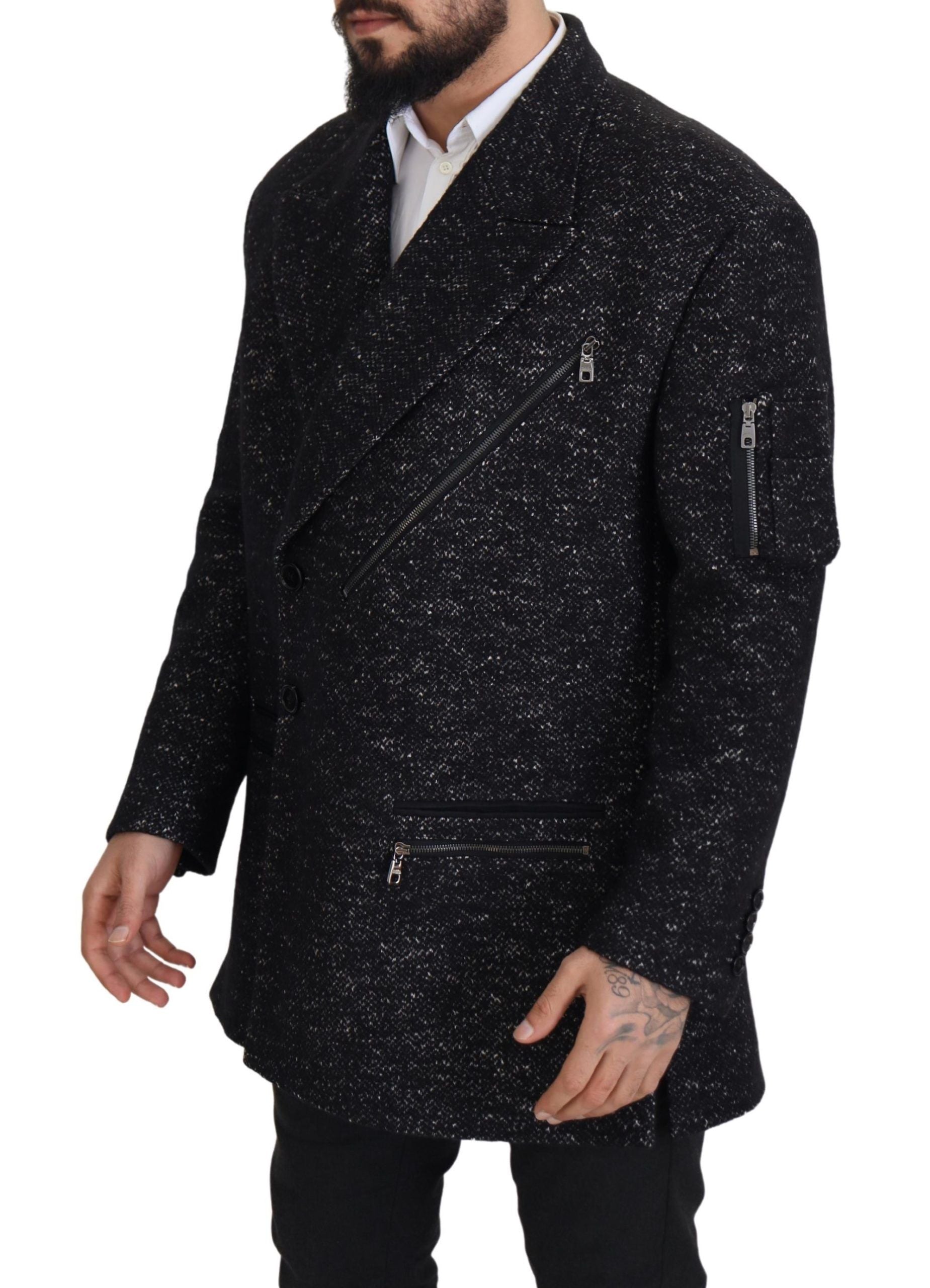 Dolce & Gabbana 60% Wool coat in black — view 3