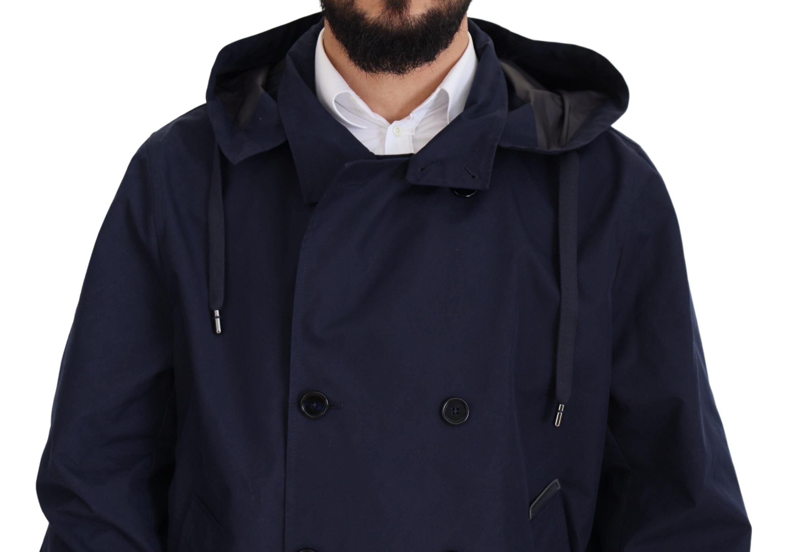 Dolce & Gabbana 100% Polyester coat in navy — view 3