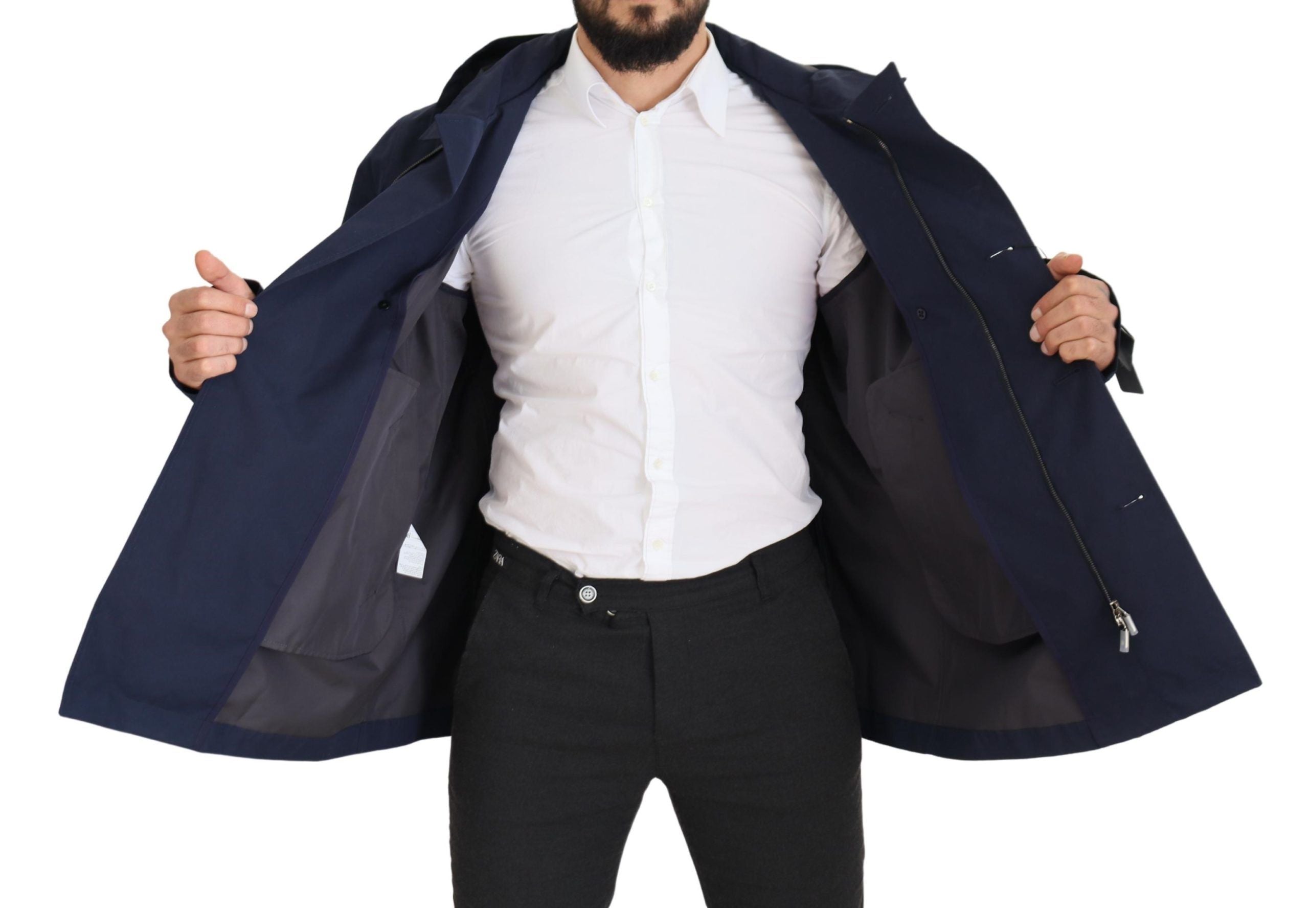 Dolce & Gabbana 100% Polyester coat in navy — view 5