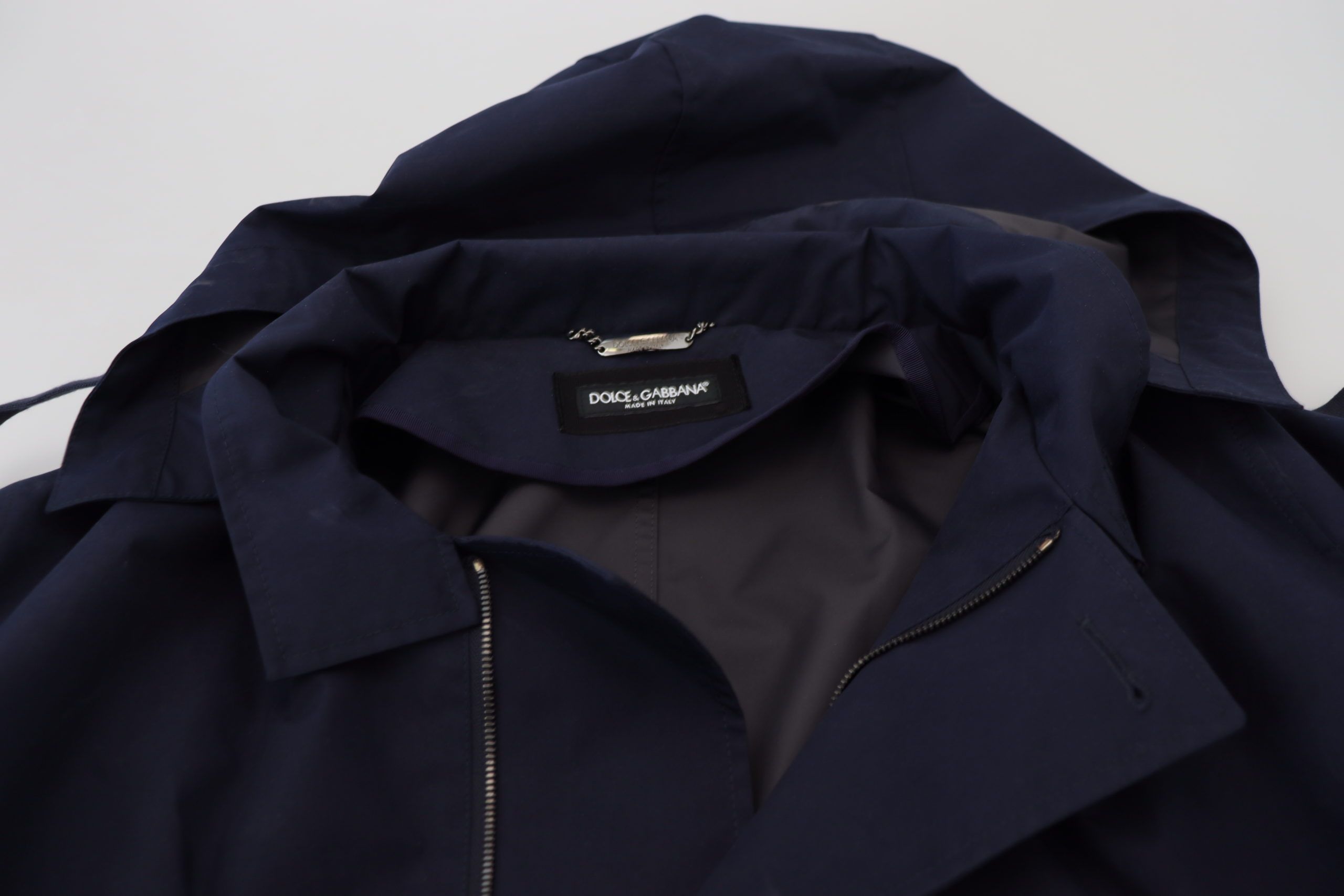 Dolce & Gabbana 100% Polyester coat in navy — view 6
