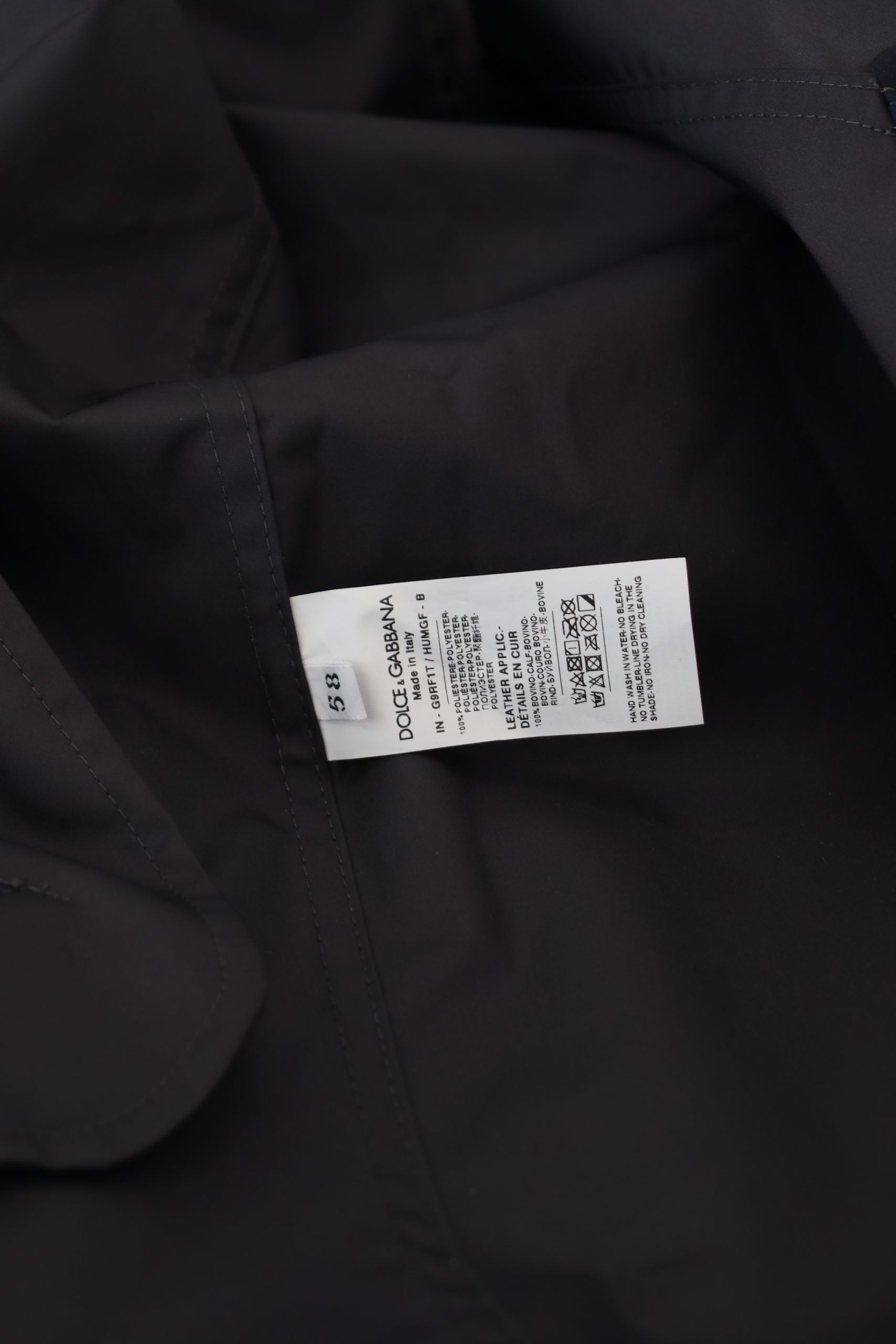 Dolce & Gabbana 100% Polyester coat in navy — view 8