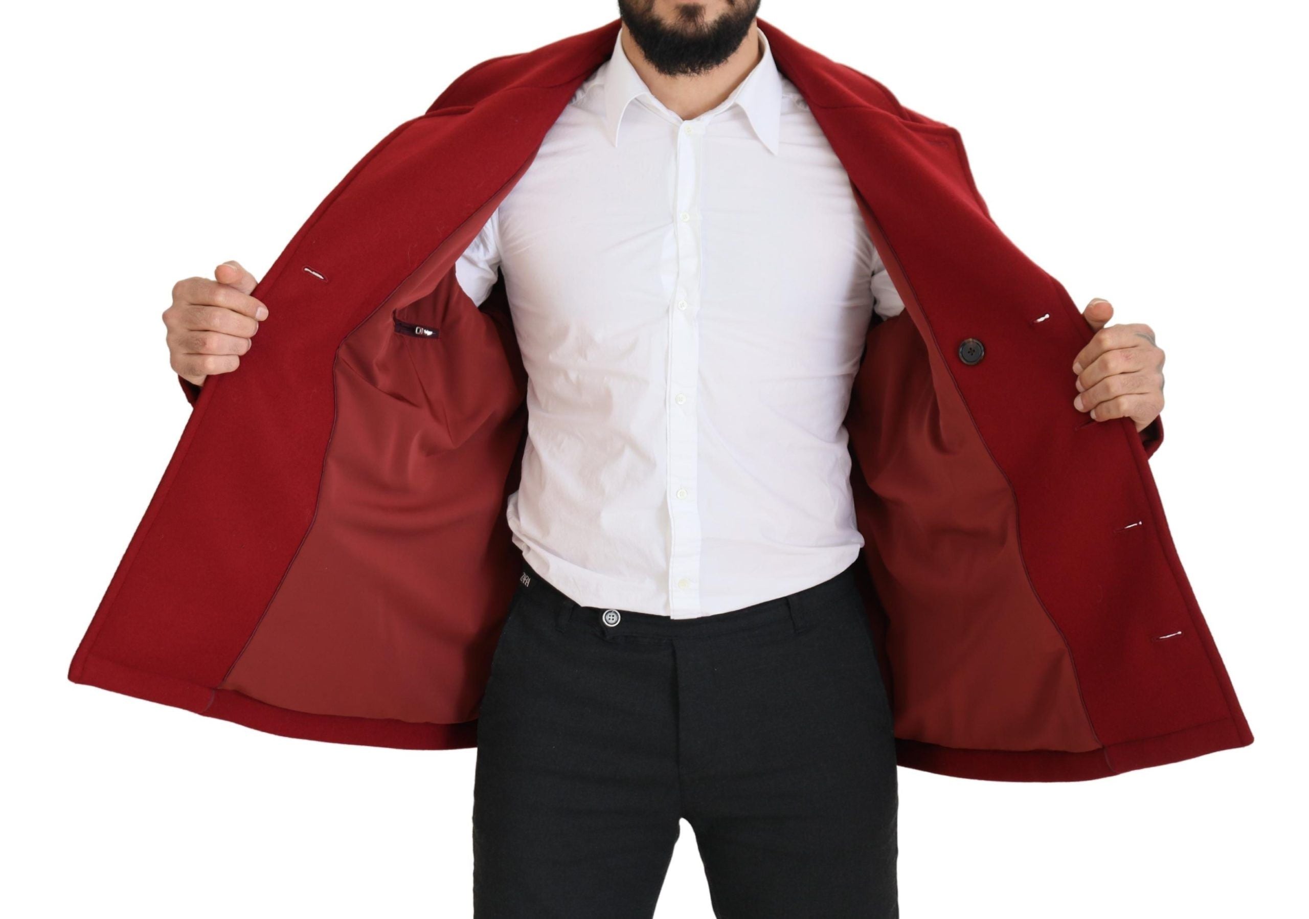 Dolce & Gabbana 70% Virgin Wool blazer in red