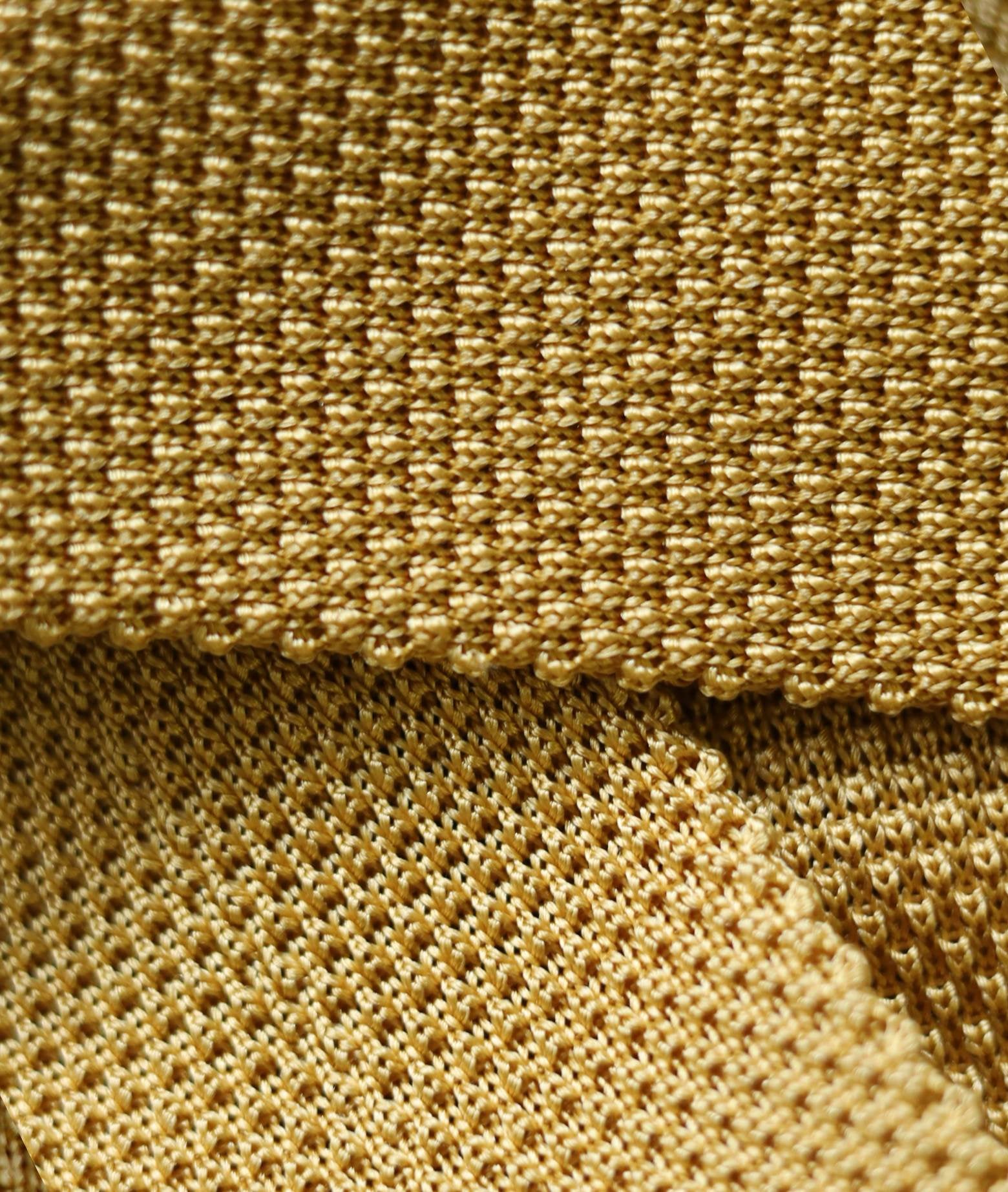 Silk Tricot Tie Darkgoldenrod Knitted