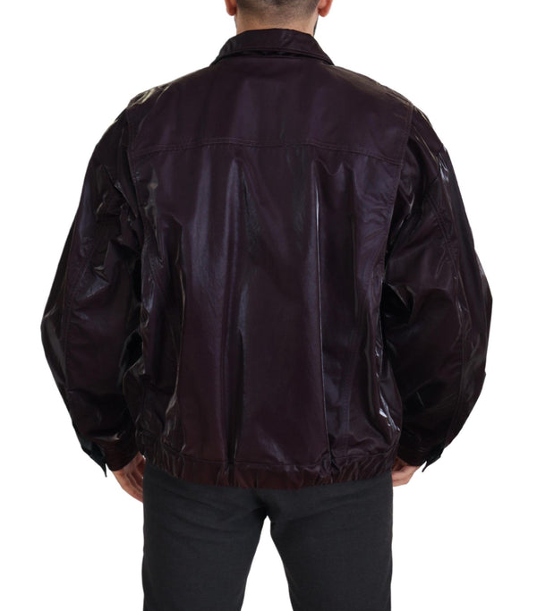 Dolce & Gabbana 100% Nylon; Lining: 64% Polyester jacket in burgundy