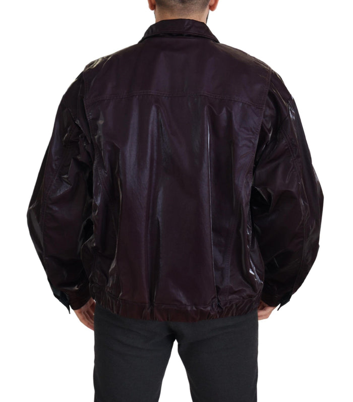 Dolce & Gabbana 100% Nylon; Lining: 64% Polyester jacket in burgundy
