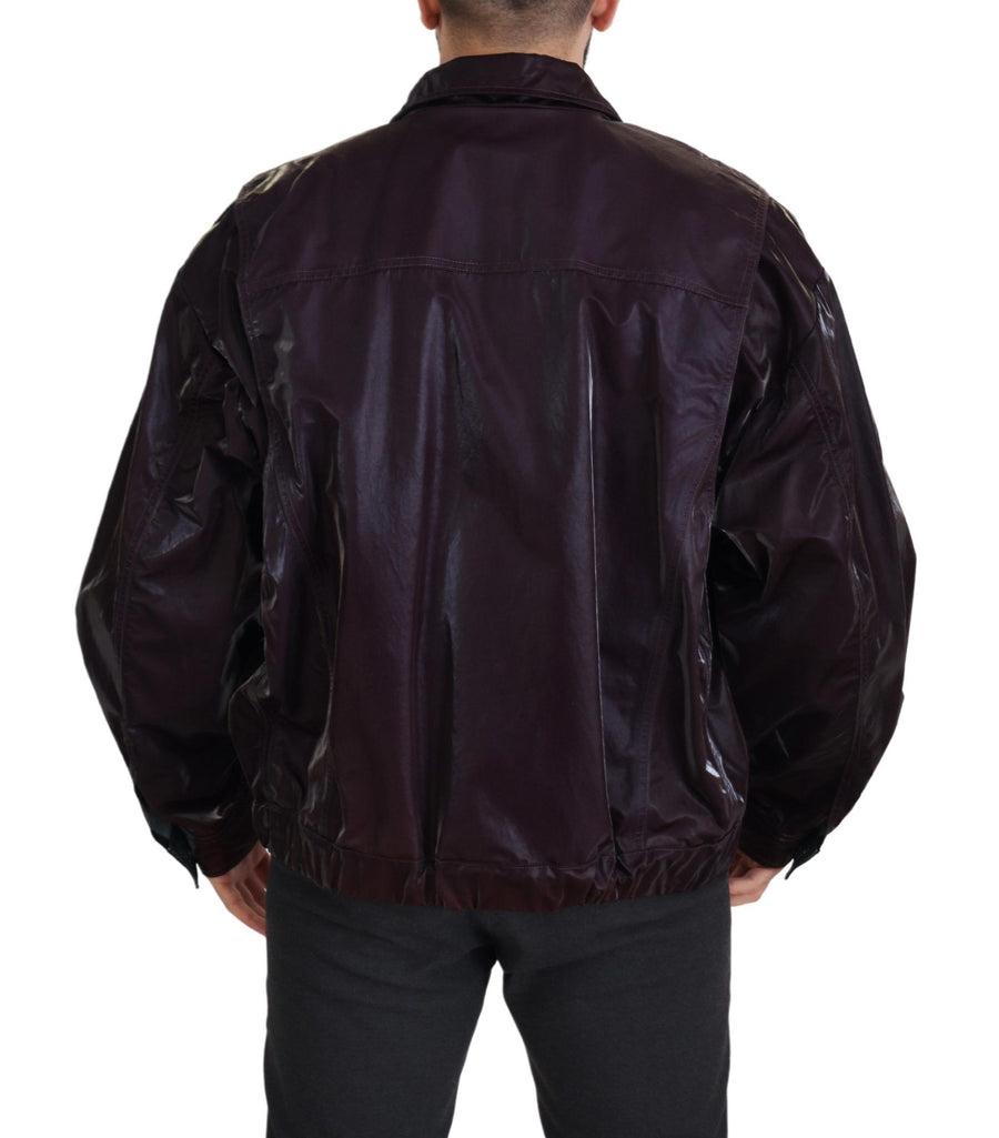 Dolce & Gabbana 100% Nylon; Lining: 64% Polyester jacket in burgundy