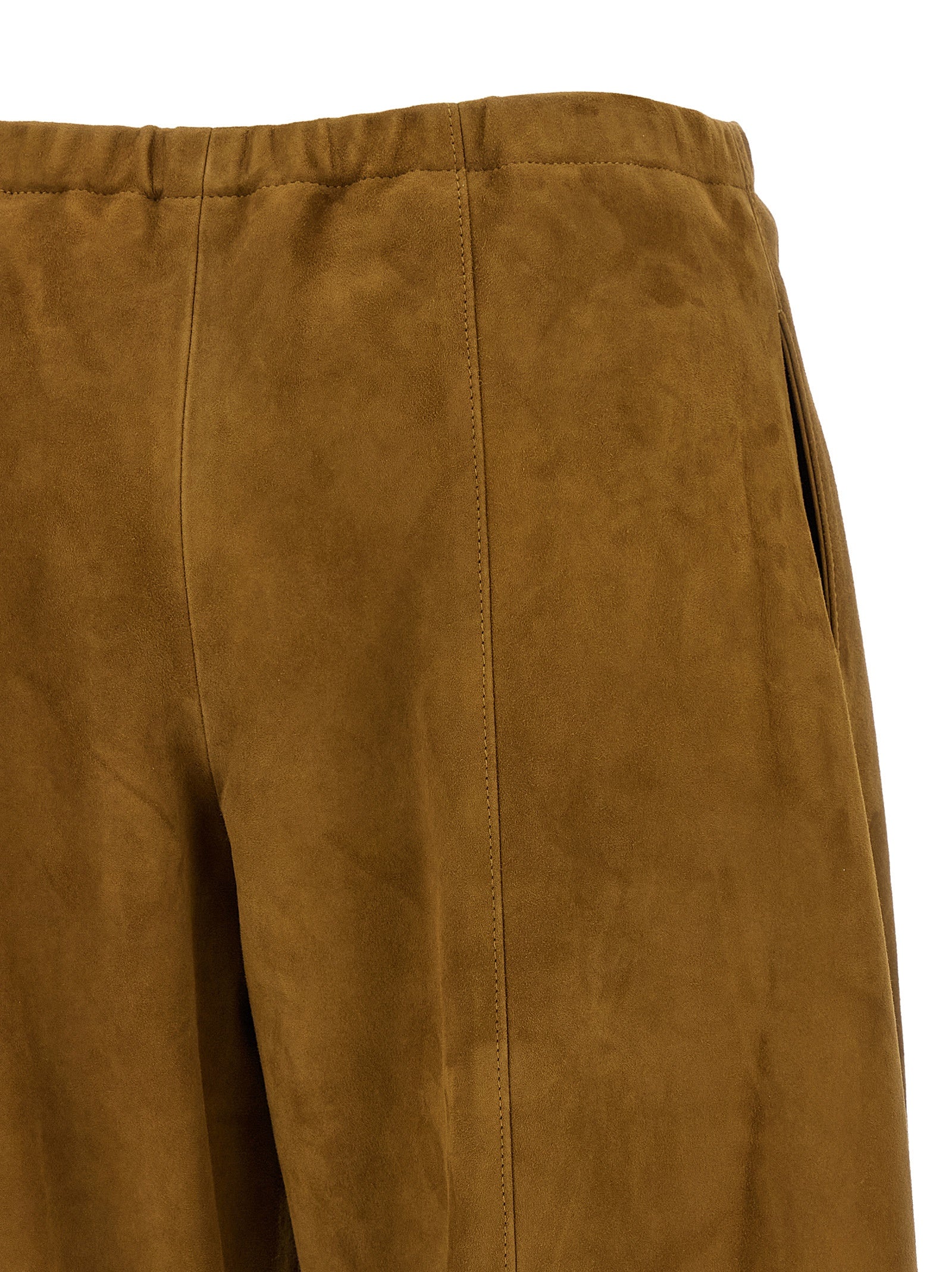 Clover pants Brown Lamb Leather (ovis Aries)