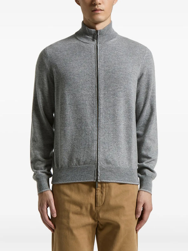 Peserico Wool 90% cardigan in grey