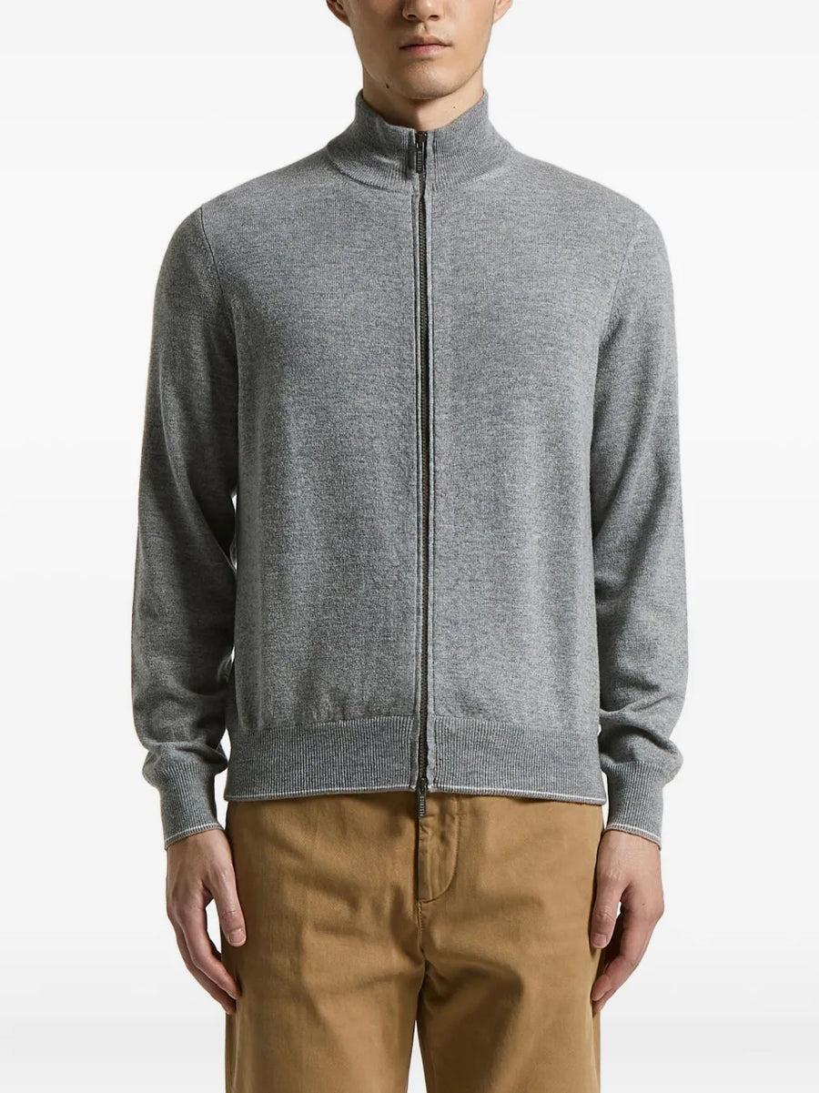Peserico Wool 90% cardigan in grey