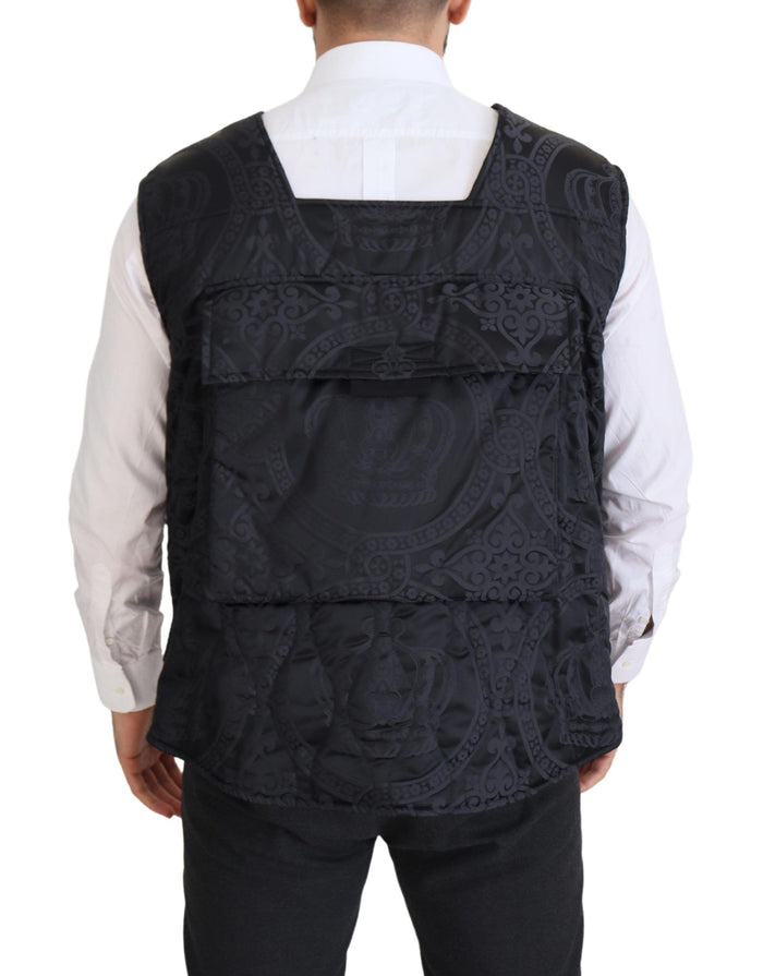 Dolce & Gabbana 100% Nylon vest in black — view 2