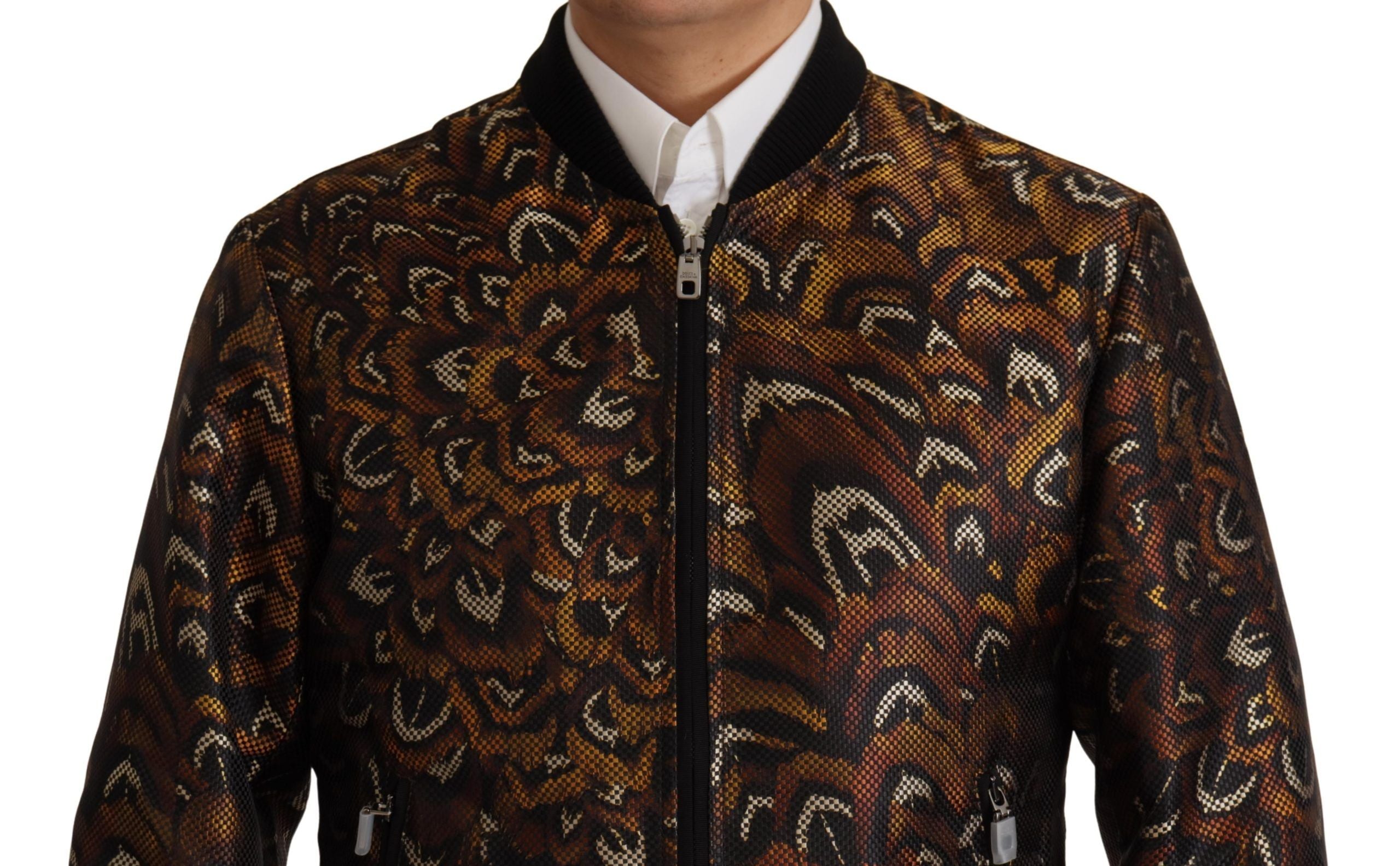 Dolce & Gabbana 100% Polyester jacket in brown — view 2